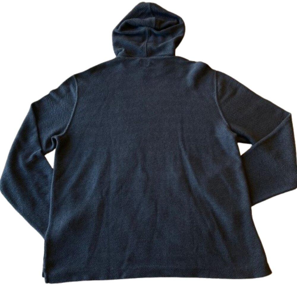 Faherty Whitewater Hoodie Relaxed Fit Organic Mens XXL Fjord Navy NWT - Picture 12 of 12